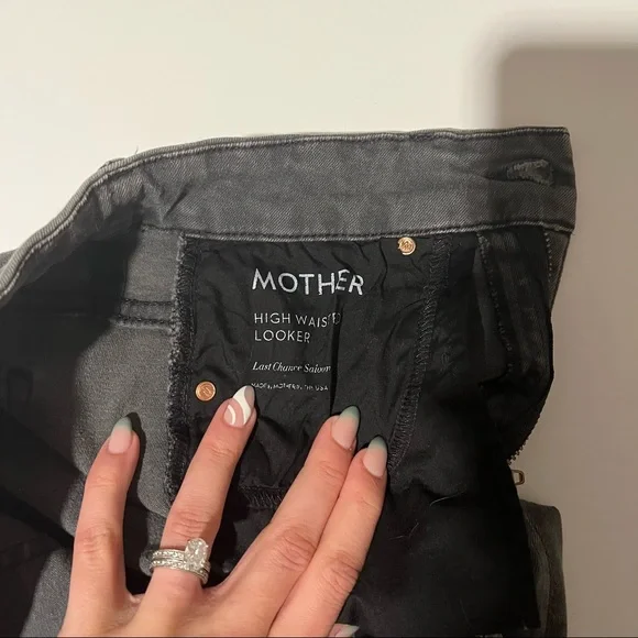 MOTHER Women's Skinny Jeans in Dark Gray - Picture 6 of 8